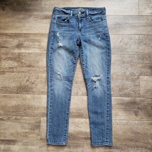 American Eagle Distressed Super Skinny Jeans